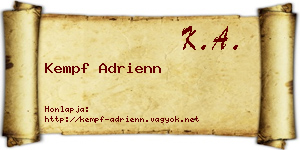 Kempf Adrienn névjegykártya